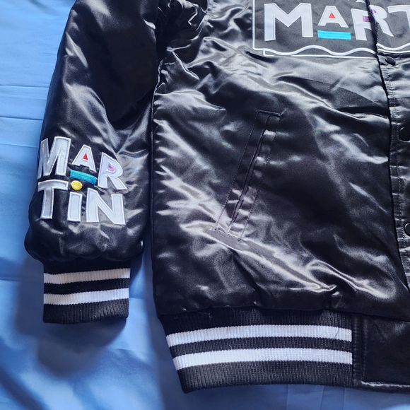 HEADWEAR CLASSICS MEN'S MARTIN LAWRENCE SATIN JACKET BLACK SIZE XLARGE NEW!!!! - Picture 3 of 14